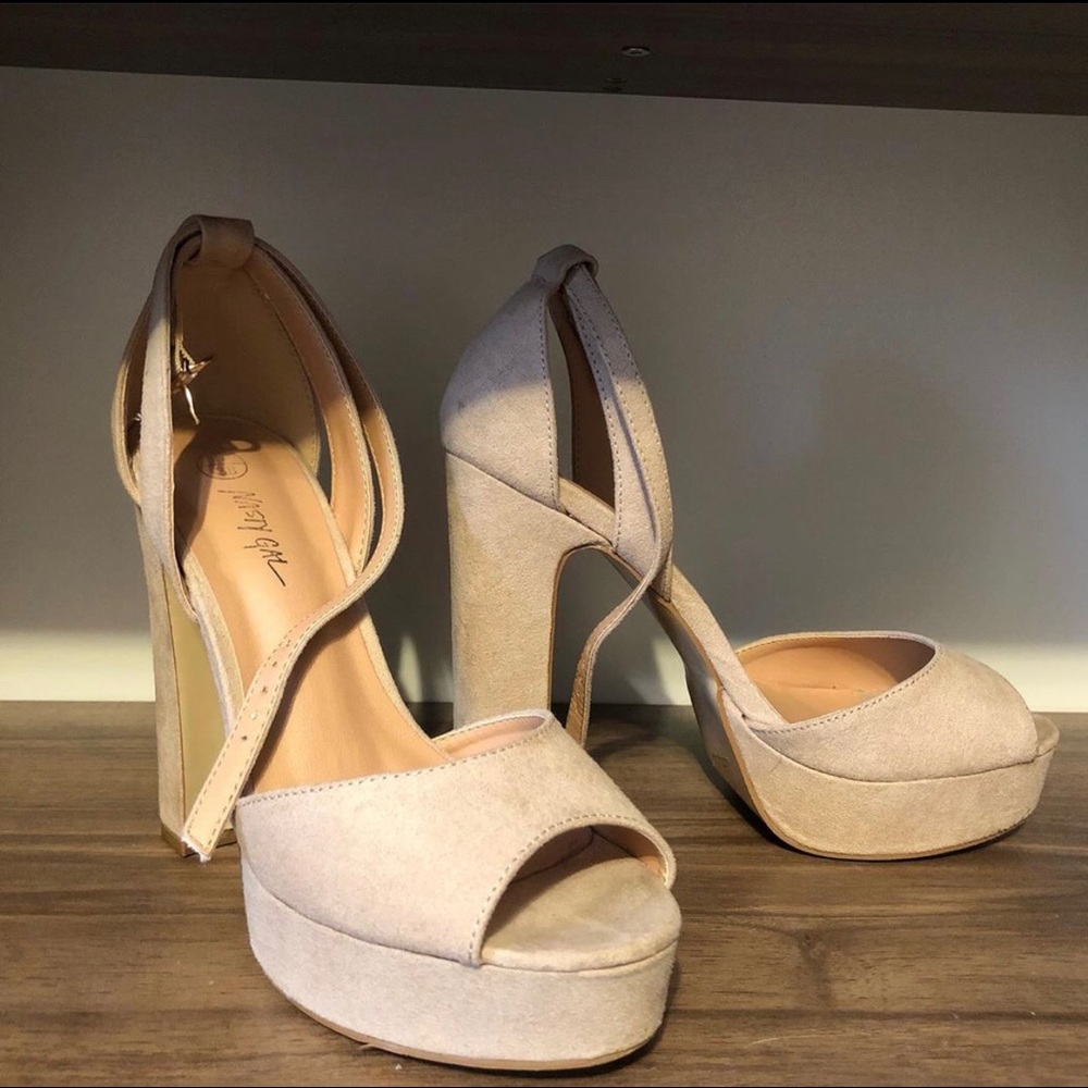 Nasty Gal worn once suede platforms